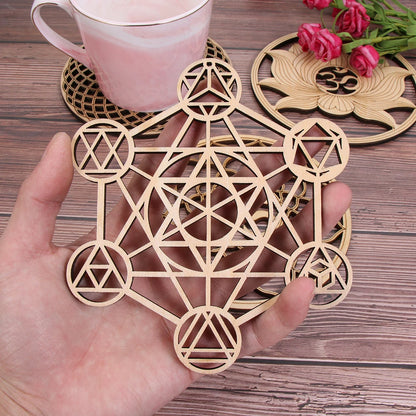 Sacred Geometry Wooden Coasters