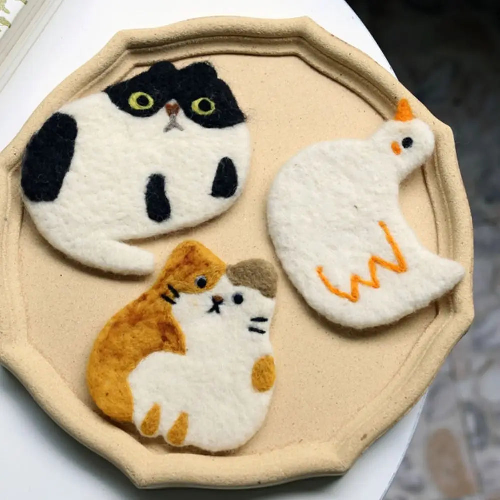 felt animal coasters