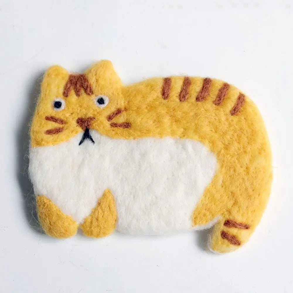 cat coaster yellow