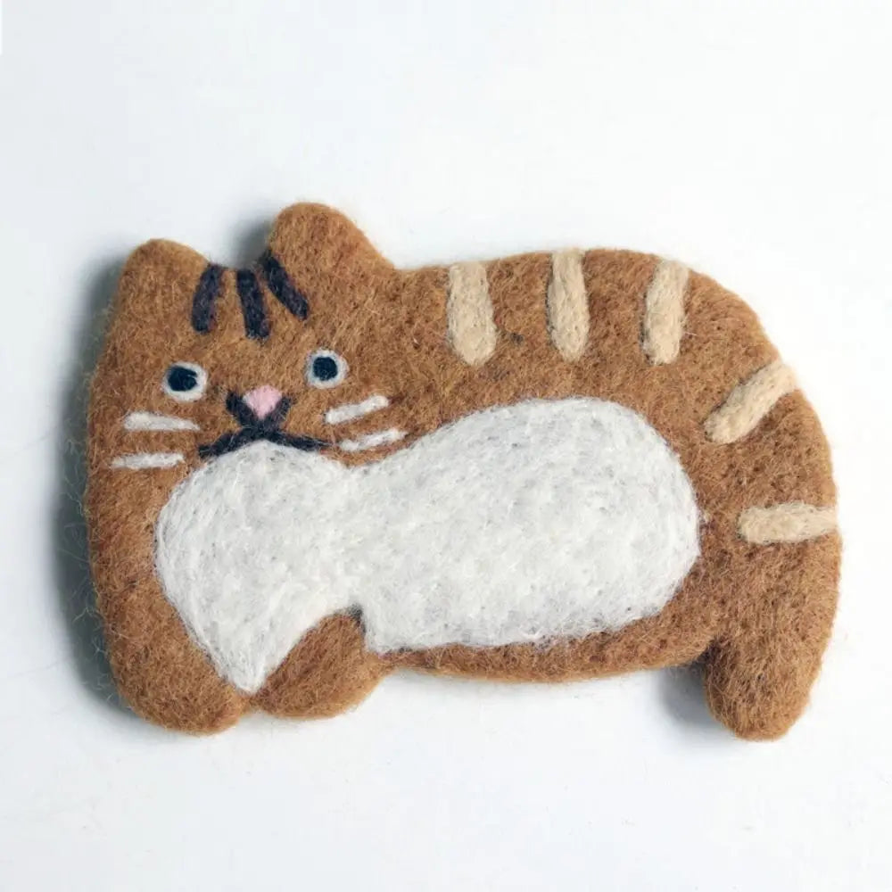 soft felt coasters of animal