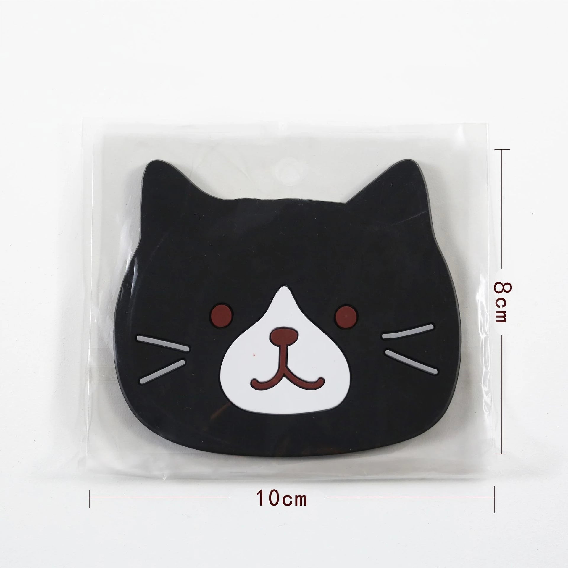 black cat kawaii coaster