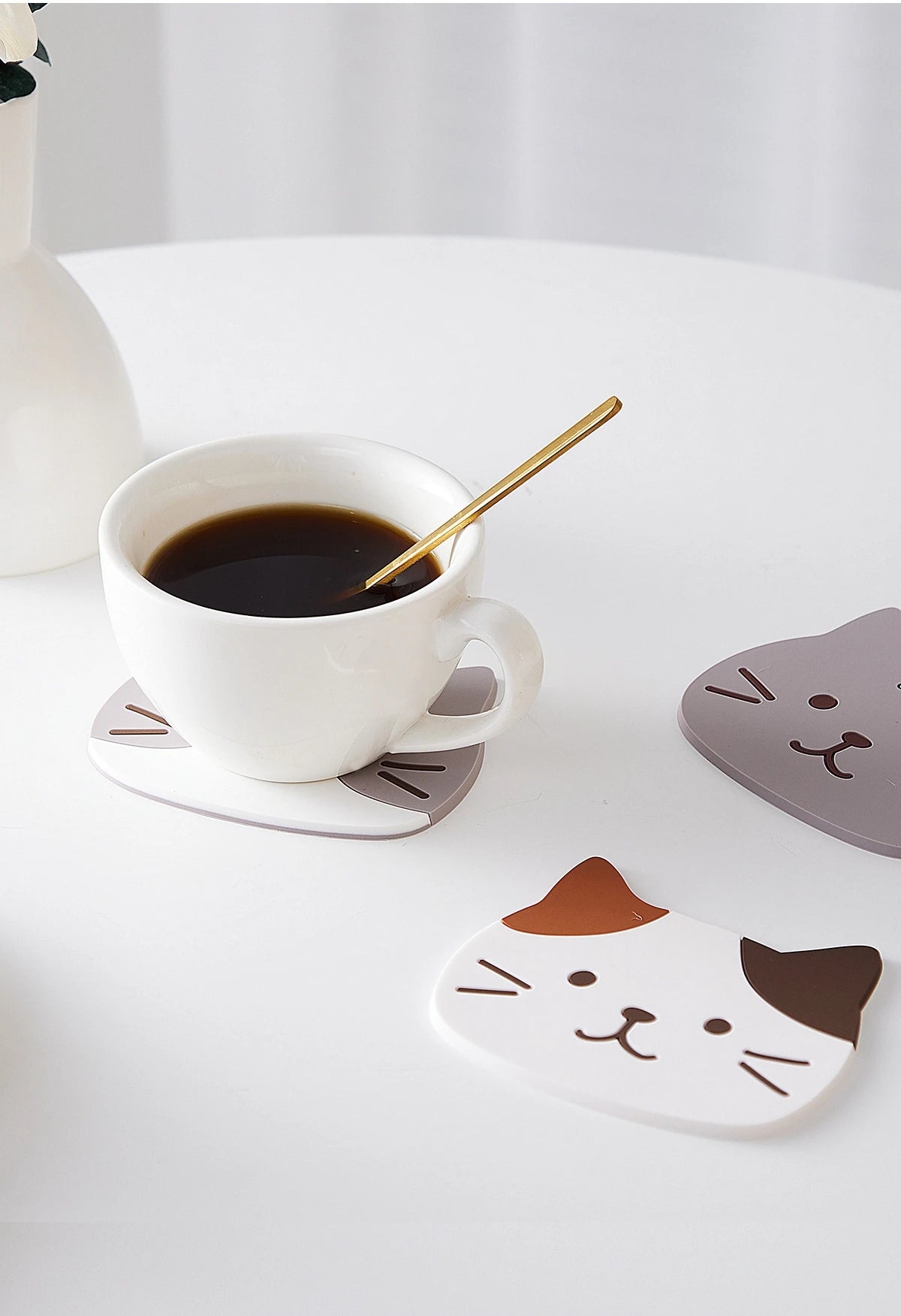 tea cup coaster for cat lovers