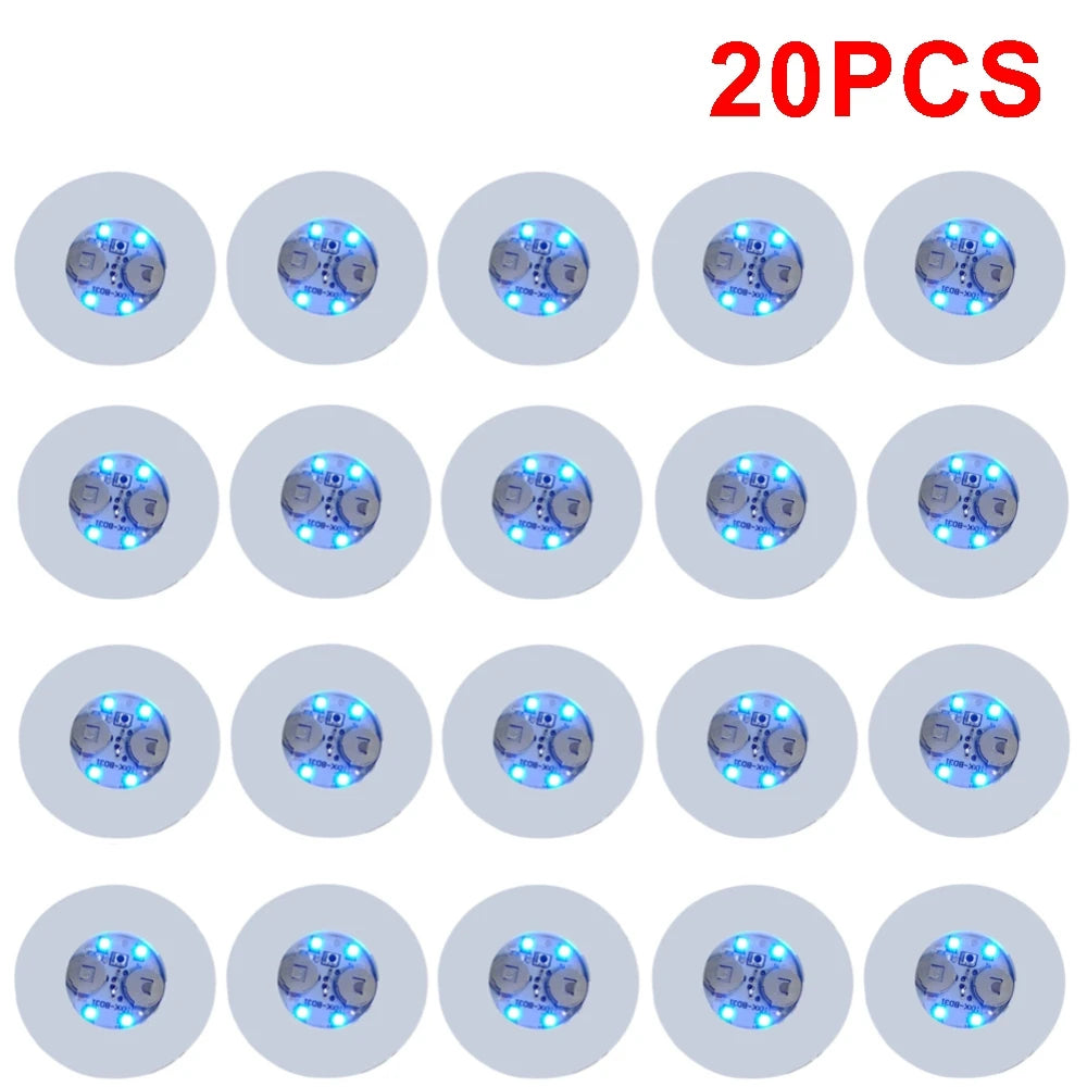 20 pack blue glowing coasters