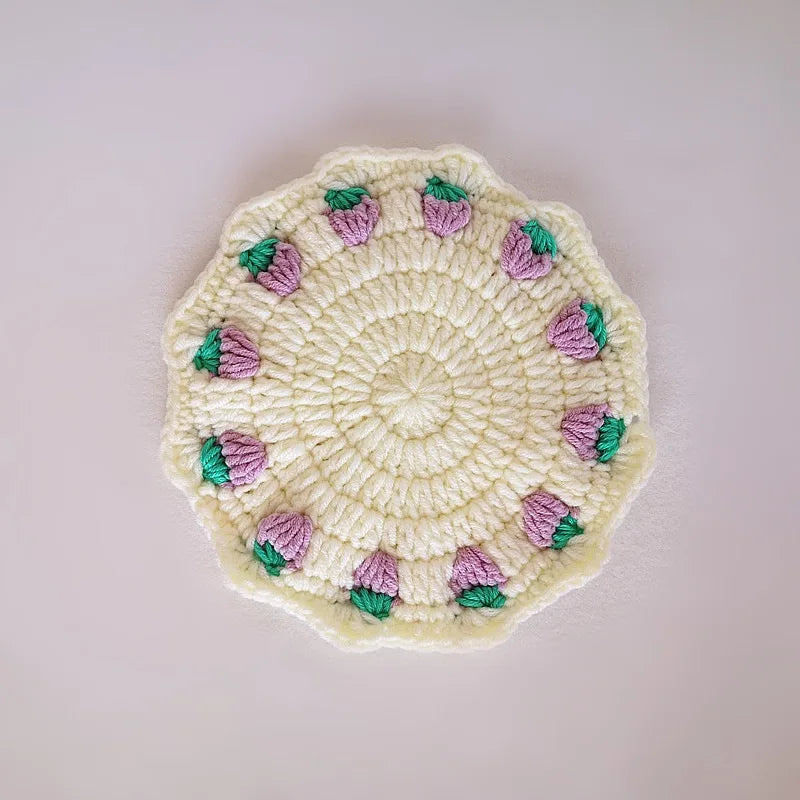 Purple Crochet Coaster