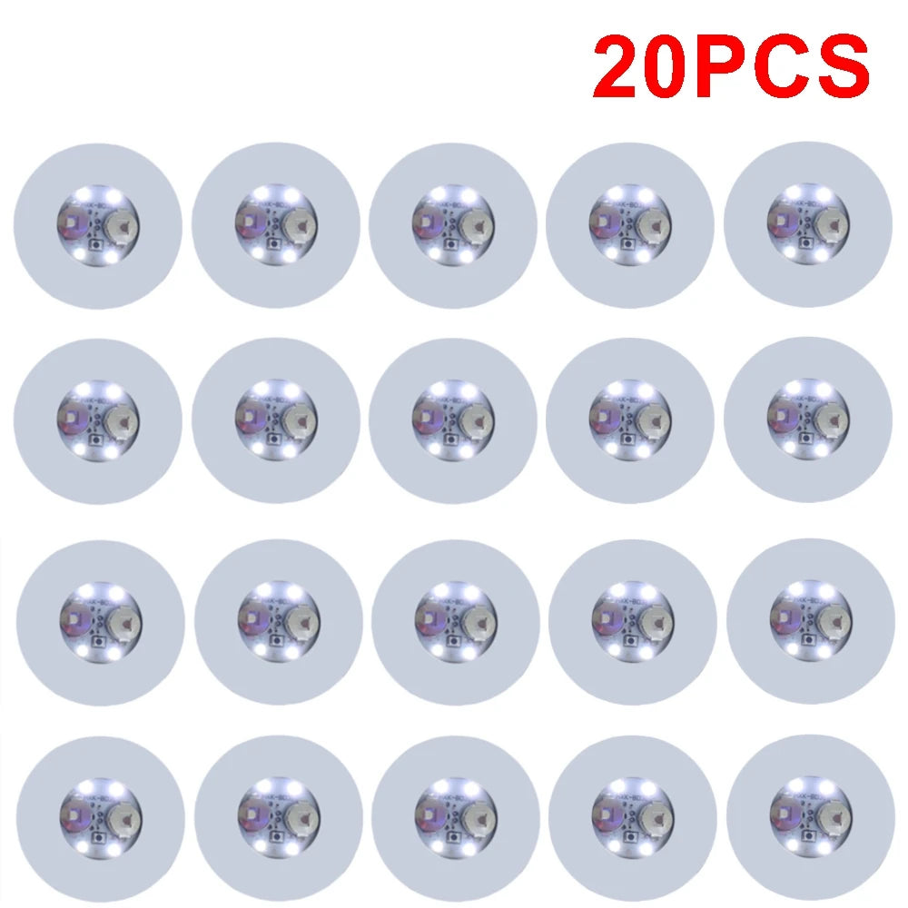 20 pack white LED coasters