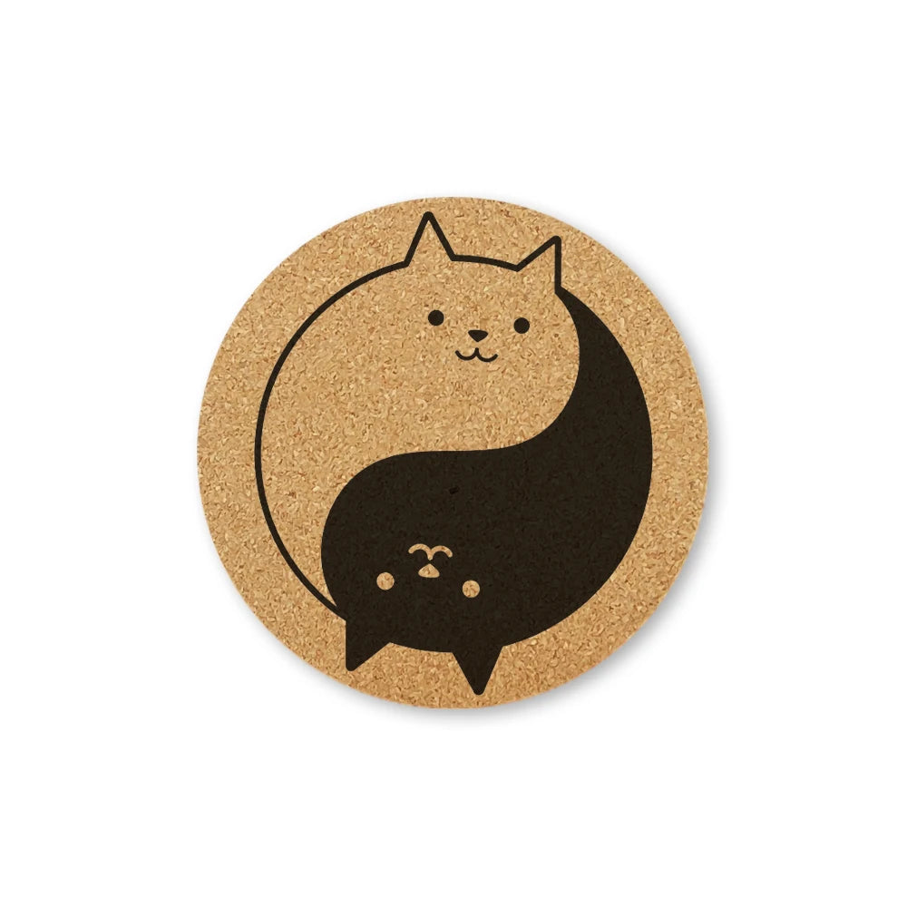 cats cork coaster