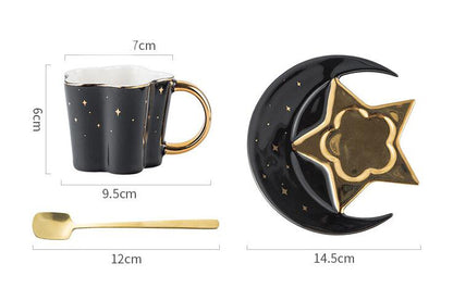 Star and moon cup with saucer, view 3