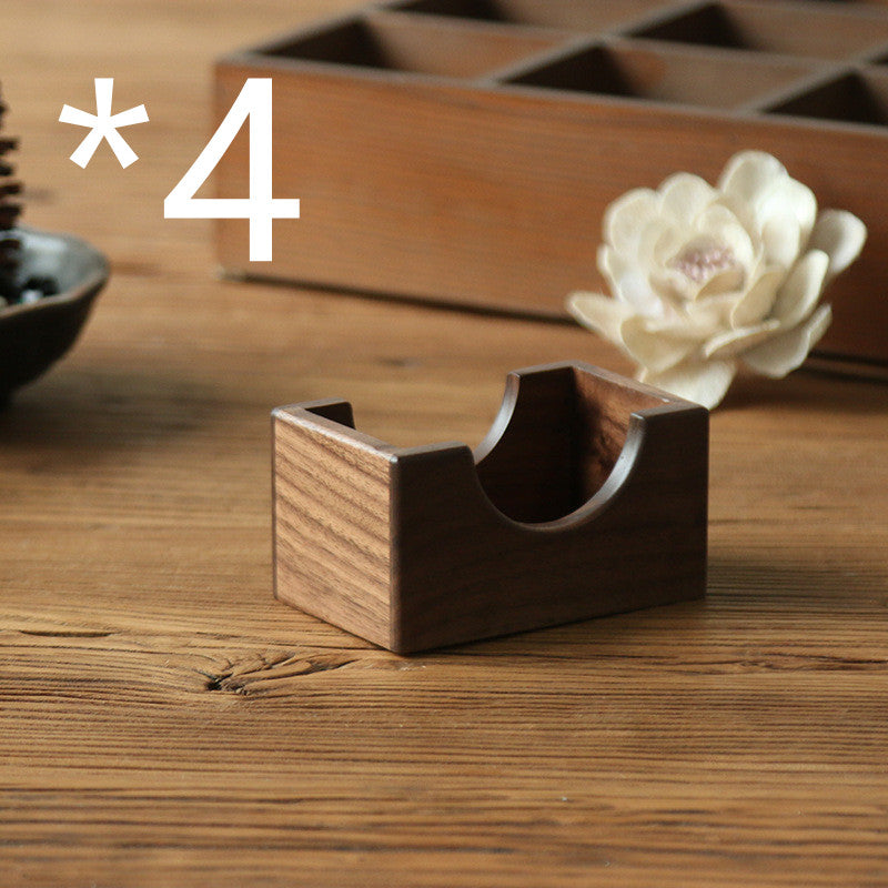 Japanese wooden coaster set, view 2