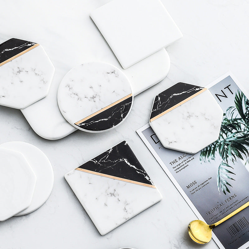 Nordic Phnom Penh Marbled Coaster Ceramics, view 3