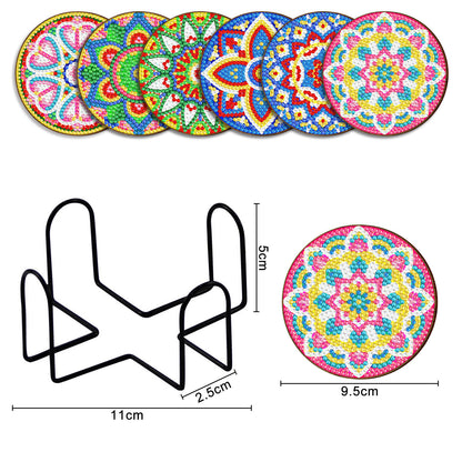 Diamond painting mandala coaster kit, view 3