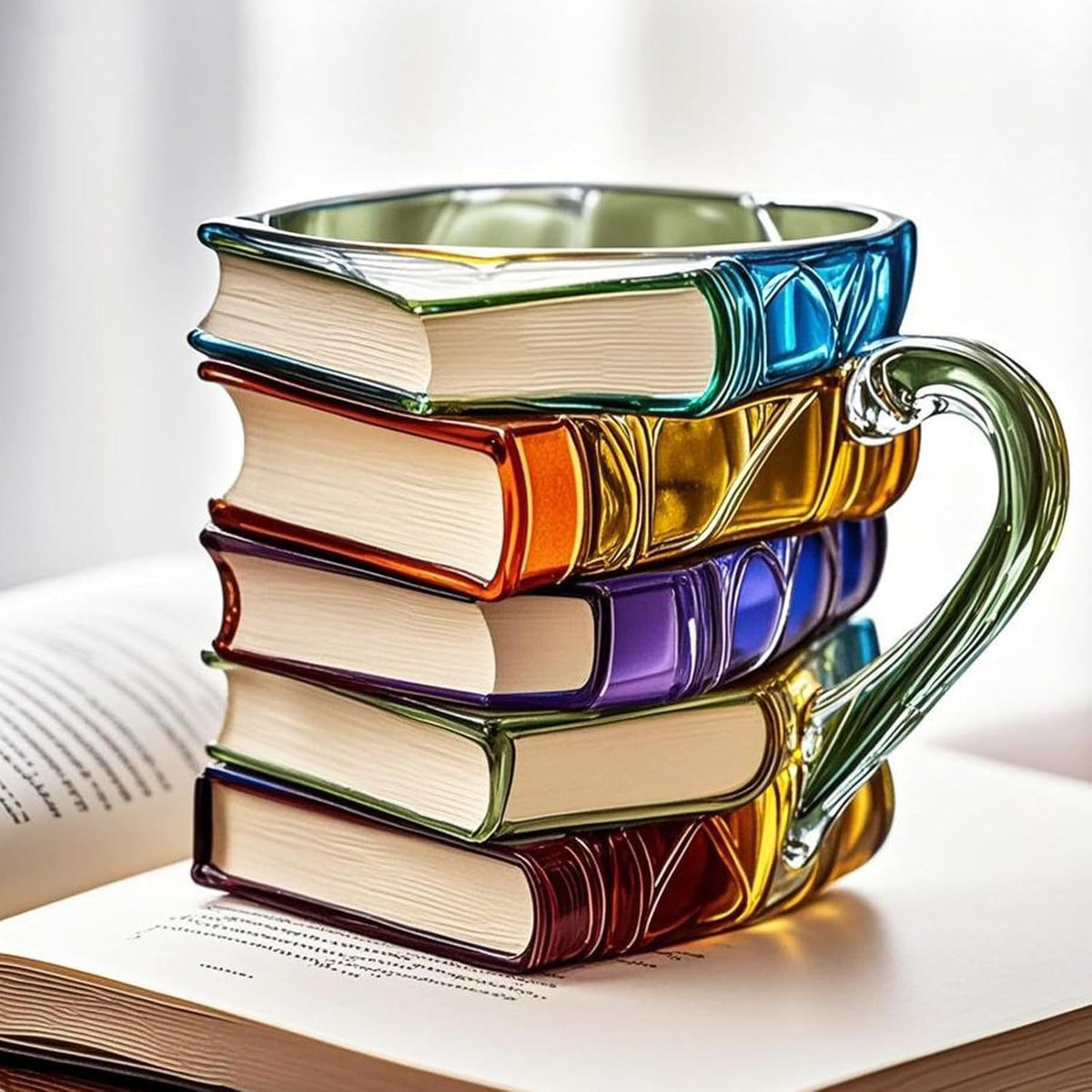 Painted book mug