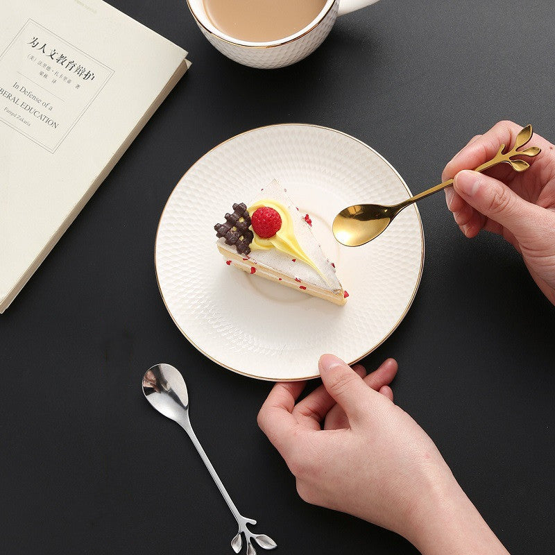 Leaf dessert spoon, view 2