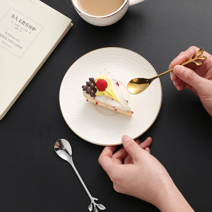 Leaf dessert spoon, view 2