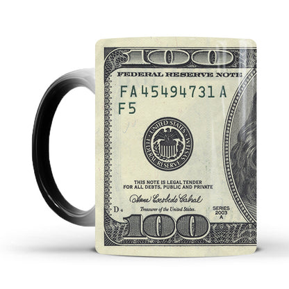 Colour-changing banknote mug, view 3