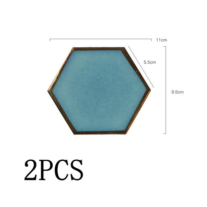 Nordic gilded ceramic coaster, view 2