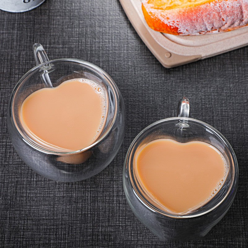Heart-shaped glass tumbler, view 3