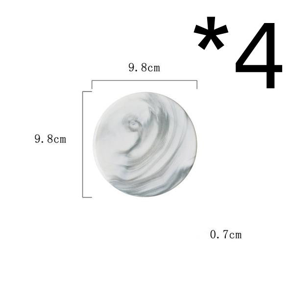 Grey white marble coaster
