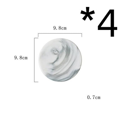 Grey white marble coaster