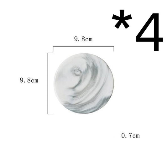 Grey white marble coaster