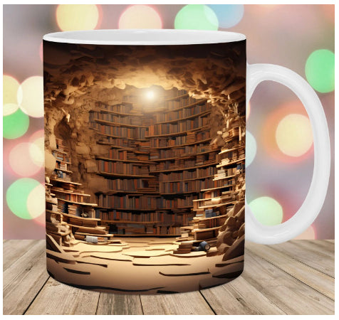 Bookshelf mug