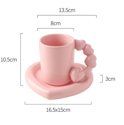 Yellow cup and saucer set, view 2
