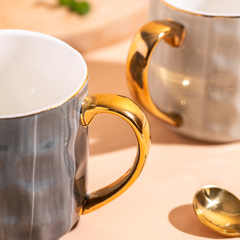 Grey breakfast mug