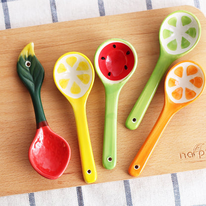 Children's underglaze spoon, view 2