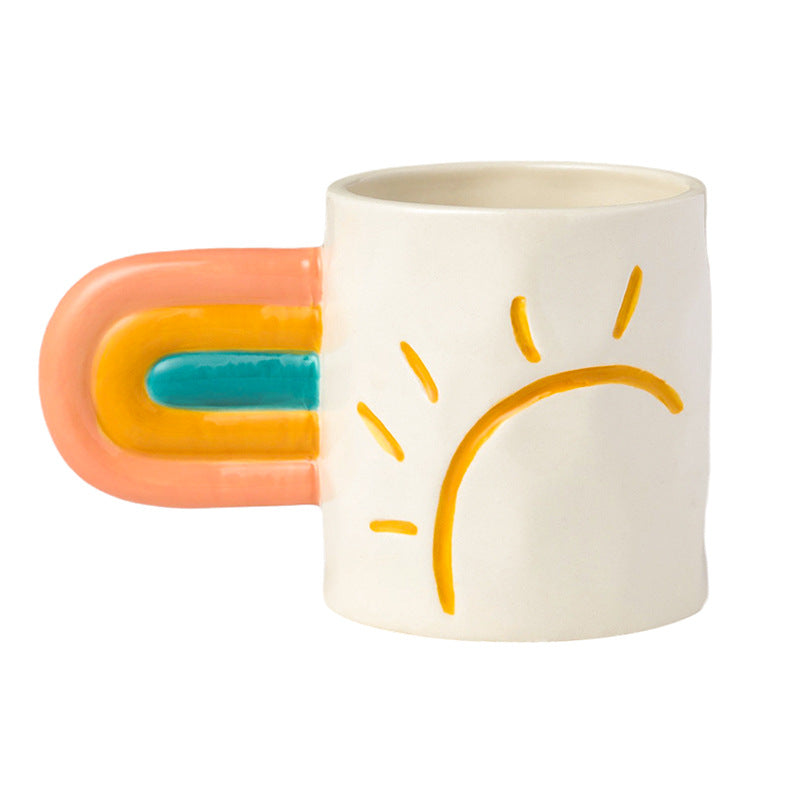 Rainbow ceramic mug, view 3