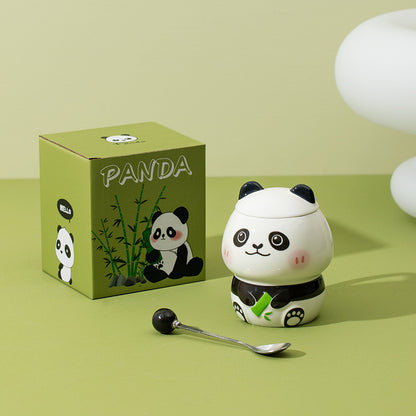 Embossed panda mug, view 3