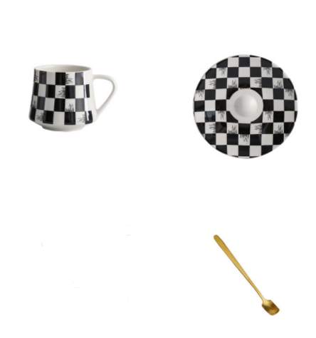 Turkish coffee cup and saucer set