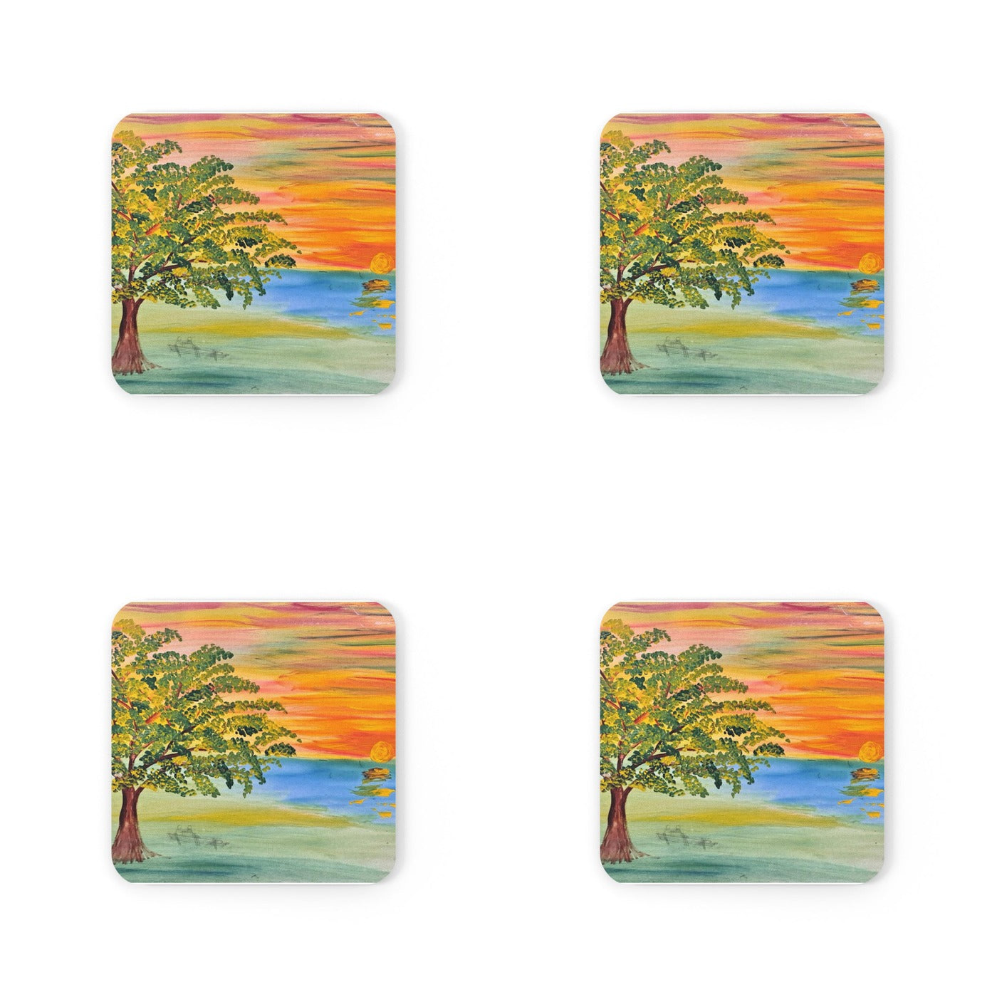 Four #13 Oasis coasters