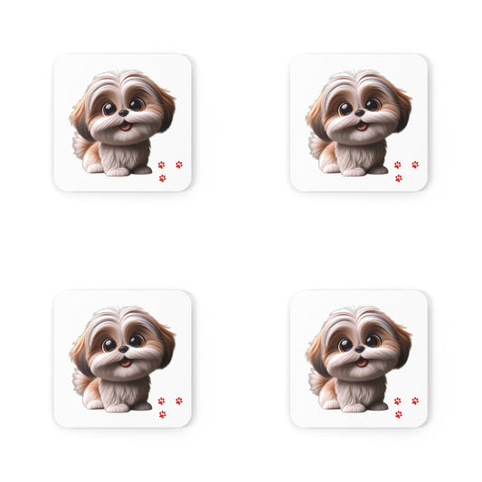 Four #2 Chuppi the Shih Tzu coasters